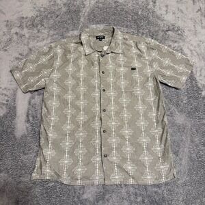 Billabong Mens Geometric Print Short Sleeve Button Up‎ Shirt Size M